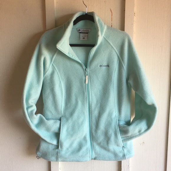 Columbia Tops - Columbia Seafoam Green Blue Fleece Half Zip